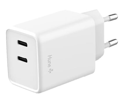 Ładowarka do smartfonów Hune Ładowarka sieciowa GaN 45W 2x USB-C+USB-A Forest Green